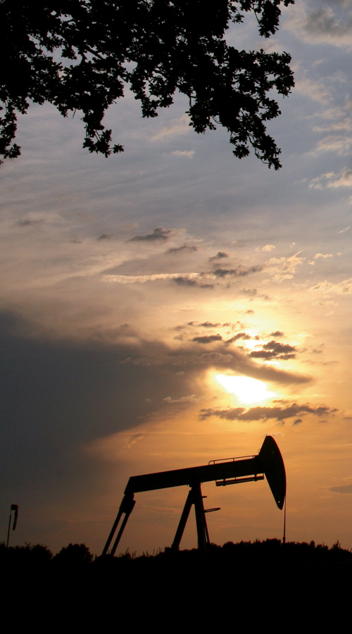 Wintershall Dea Pferdekopfpumpen Sonnenuntergang