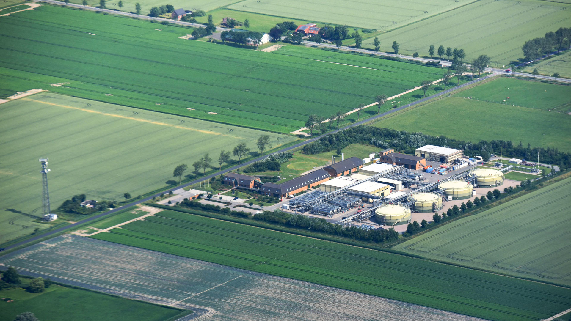 Wintershall Dea Standort Friedrichskoog Luftbild