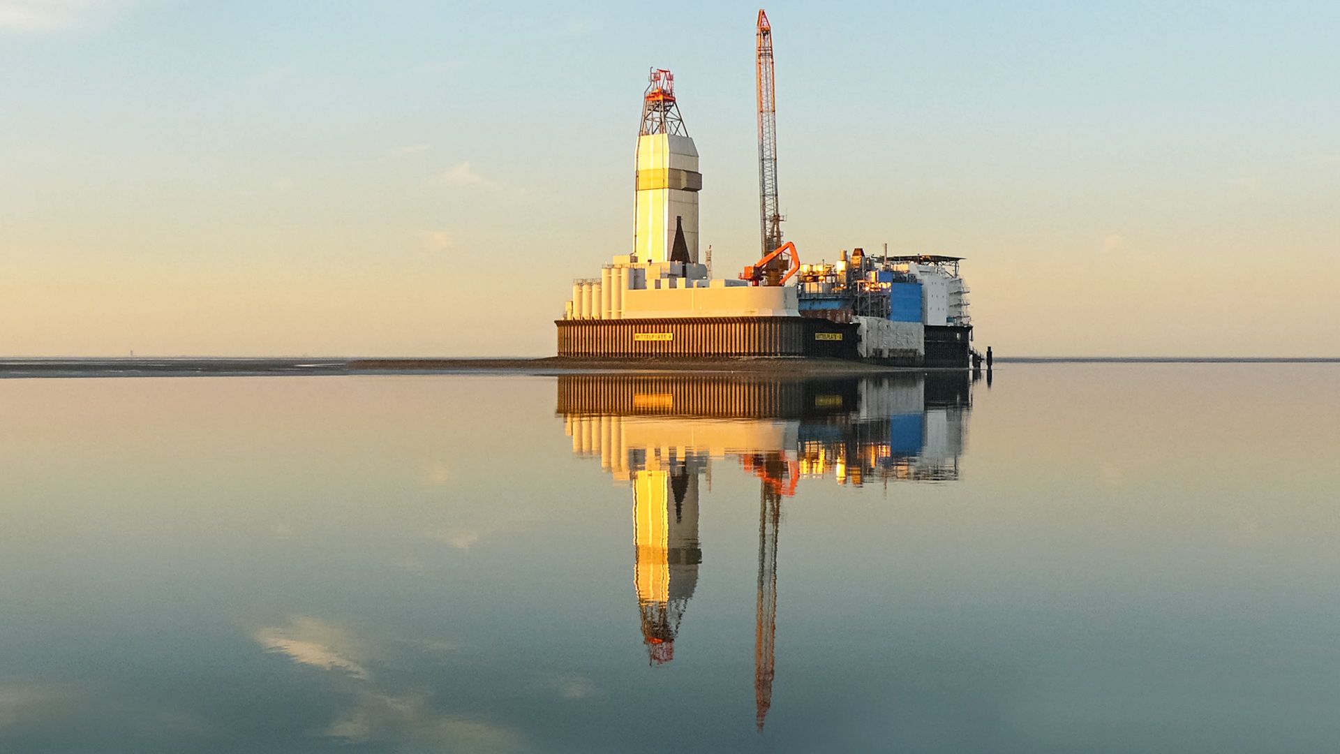 Mittelplate im Wattenmeer ist Deutschlands einzige Bohr- und Förderinsel wird auf grünen Landstrom umgestellt