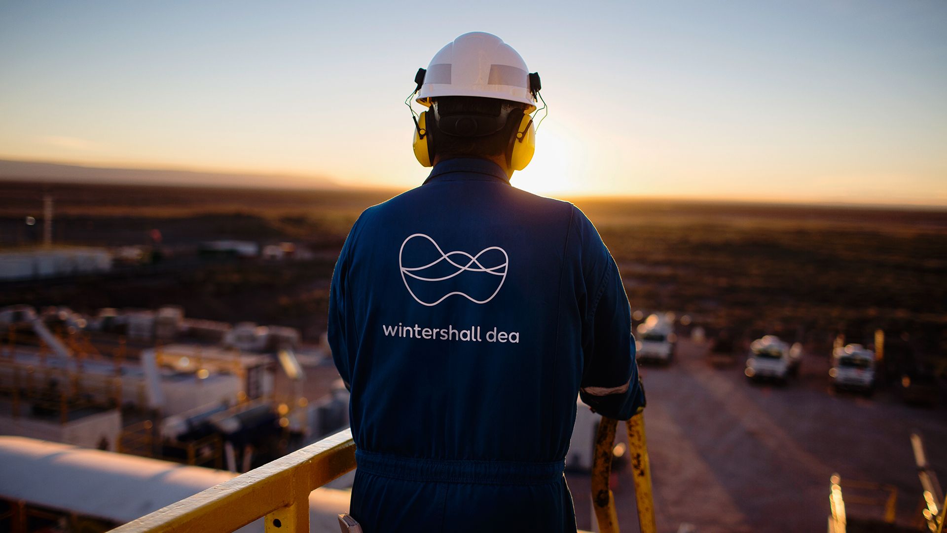 Employee watching the sunset