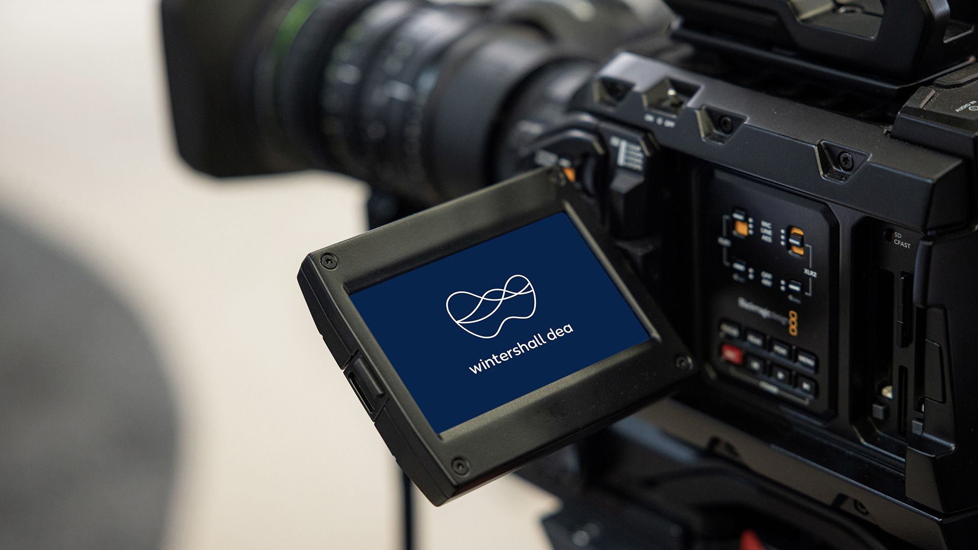 Wintershall Dea Logo in a camera