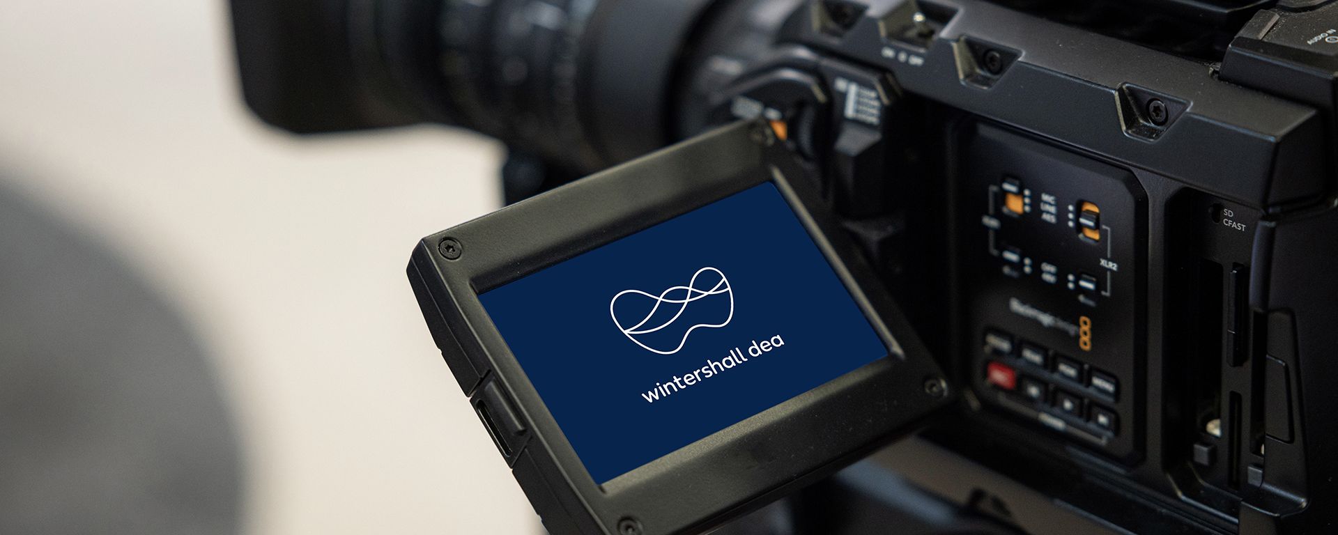 Wintershall Dea Logo in a camera