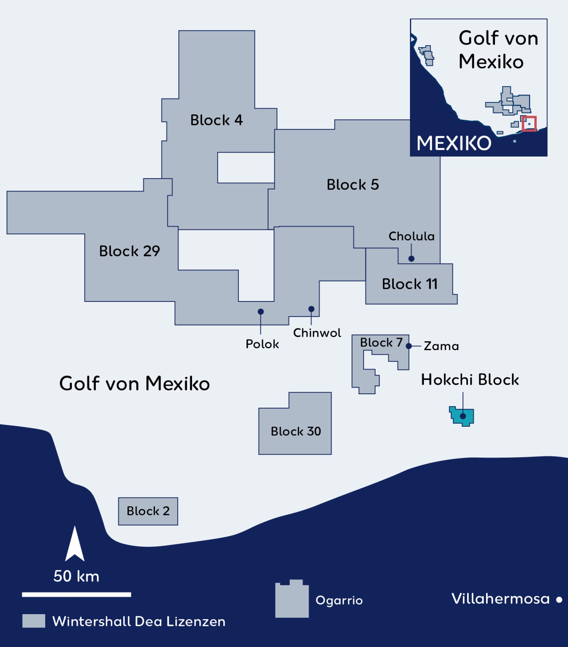 Wintershall Dea Mexiko Karte