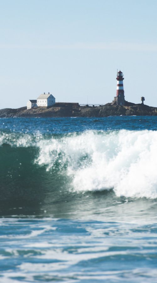 Norwegian Coast waves stones North Sea