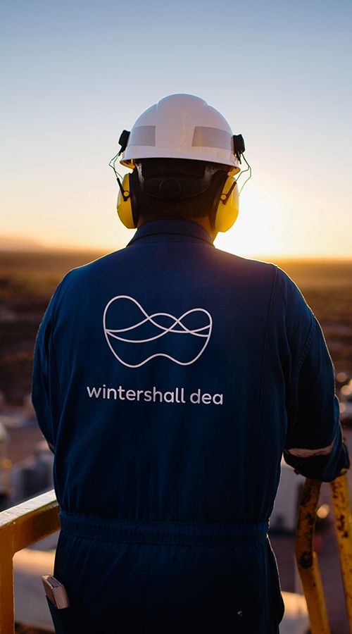 Employee watching the sunset