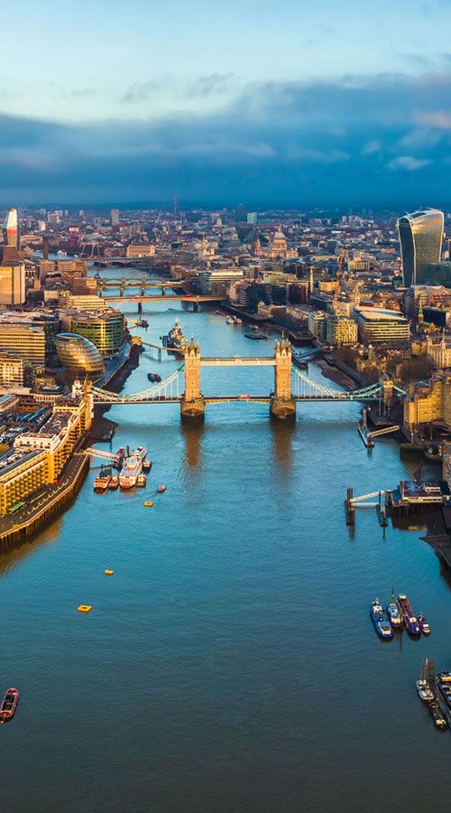 London Vogelperspektive Themse